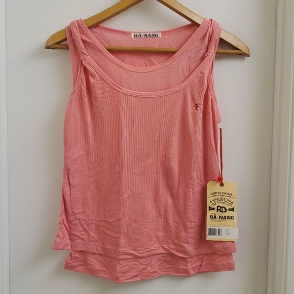 Da-Nang Tops - New with tags VTG Da-Nang tank top size L